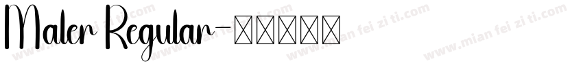 Maler Regular字体转换